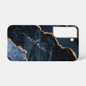 Navy Blue Gold Glitzer Marmor Benutzerdefiniert Ih Samsung Galaxy Hülle (Rückseite (Horizontal))