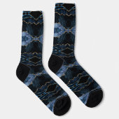 Navy Blue Gold Glitzer Socken (Rechts)