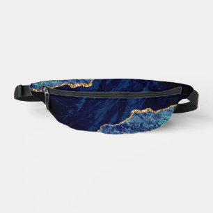 Navy Blue Gold Glitzer Sparkle Fanny Pack Bauchtasche