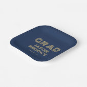 Navy Blue Gold Graduation Party Pappteller (Gewinkelt)