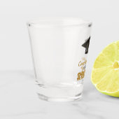 Navy Blue Gold Herzlichen Glückwunsch Uni-Abschlus Schnapsglas (Links)