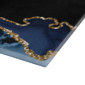 Navy Blue Gold jüdisches Geschenk Hebräisch Shabba Schneidebrett (Ecke)