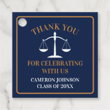 Navy Blue Gold Law School Graduation Party