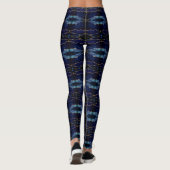 Navy Blue Gold Leggings (Rückseite)