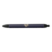Navy Blue Gold Logo Marketing Pen Kugelschreiber (Vorderseite)