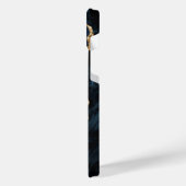 Navy Blue Gold Marmor Maßgeschneidert iPhone Fall Hülle (Linke Seite)