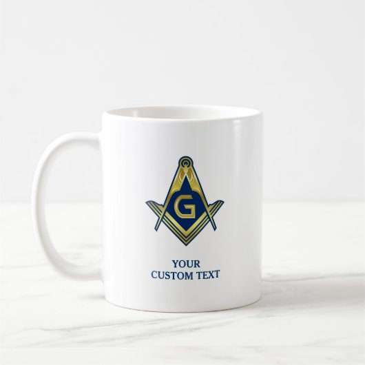 Navy Blue Gold Masonic Tasse | Freemason Zuhause G (Links)