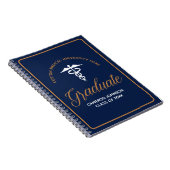 Navy Blue Gold Medical School Abschluss Keepake Notizblock (Rechte Seite)