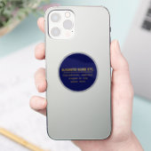 Navy Blue & Gold Mehrzweck Aufkleber (Telefon)
