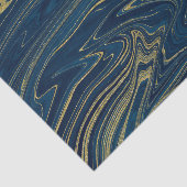 Navy Blue & Gold Moderne Glam Marmor Elegant Seidenpapier (Ausschnitt)
