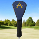 Navy Blue Gold Moderne Script Girl Monogram Name Golf Headcover<br><div class="desc">Navy Blue und Gold Simple Script Monogram Name Golf Driver Cover. Das macht den perfekten 16 Geburtstag,  Hochzeit,  Brautparty,  Jubiläum,  Babydusche oder Junggeselinnen-Abschied Geschenk für jemanden,  der Lieben glamourösen Luxus und schicke Stile.</div>