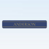 Navy Blue & Gold Name Nachname oder Business Iron  Etiketten