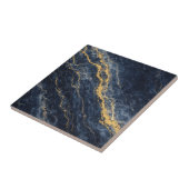 Navy Blue & Gold Natural Marble – Luxury Fliese (Seite)