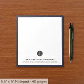 Navy Blue Gold Office Notepad mit benutzerdefinier Notizblock