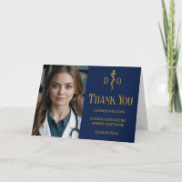 Navy Blue Gold Osteopathisches Abschluss Foto