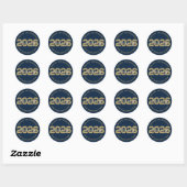 Navy Blue & Gold Personalisiert Abschluss Stickers (Blatt)
