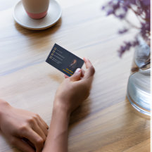 Navy Blue Gold Photo Attorney Business Card