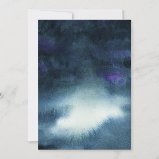 Navy Blue Gold Probe Dinner Einladung (Rückseite)