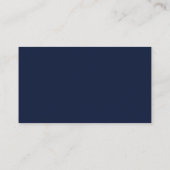 Navy Blue Gold QR Code Minimalistisch Beruflich Visitenkarte (Rückseite)