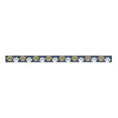 Navy Blue & Gold Repetierungspapier Ripsband (Vorderseite)