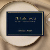 Navy Blue Gold Schreibmaschine Schriftart rustikal Einladung
