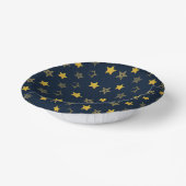 Navy Blue Gold Silvester Party Pappteller (Gewinkelt)