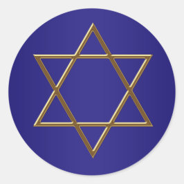 Navy Blue Gold Star von David Stickers
