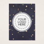 Navy Blue Gold Stars Earring Display Card (Rückseite)