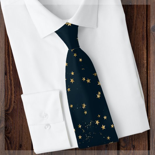 Navy Blue & Gold Stars | Krawatte