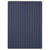 Navy Blue Gold Stripe Personalisiert Classic Moder Klemmbrett (Rückseite)
