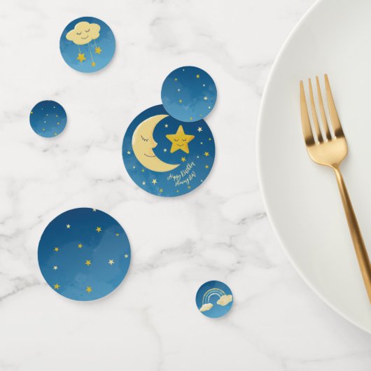 Navy Blue Gold Twinkle Little Star Table Confetti Konfetti (Gruppe)