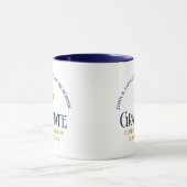 Navy Blue Gold Veterinary School Abschluss Custom Tasse (Zentrum)