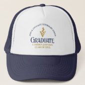 Navy Blue Gold Veterinary School Abschluss Custom Truckerkappe (Vorderseite)