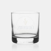 Navy Blue Gold Veterinary School Abschluss Custom Whiskyglas (Rückseite)
