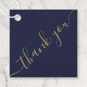 Navy Blue Gold Vielen Dank für Ihr Hochzeitsgesche Geschenkanhänger (Vorderseite)