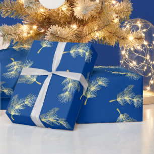 Navy Blue Gold Weihnachtsgeschenke Geschenkpapier