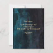 Navy Blue & Gold werden Sie meine Bridesmaid sein Einladung (Rückseite)