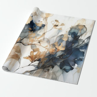 Navy Blue Gold Wrapping Paper Geschenkpapier
