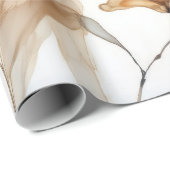 Navy Blue Gold Wrapping Paper Geschenkpapier (Rolleneckpunkt)