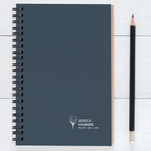 Navy Blue Golf Ball auf T-Shirt Personal Notizblock