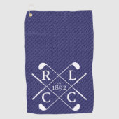 Navy Blue Golf Towel - Raute Golf Logo Golfhandtuch (Vorderseite)