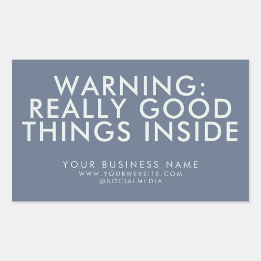 Navy Blue GOOD DINGS Website für den benutzerdefin Rechteckiger Aufkleber (Vorderseite)