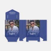 Navy-Blue-Gradient-Foto-Geburtstag Geschenkschachtel (Ungefaltet)