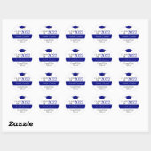 Navy Blue Graduation Party Gunst Sticker (Blatt)
