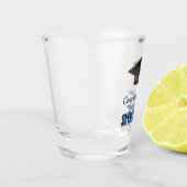 Navy Blue Gratulationen Uni-Abschluss Schnapsglas (Links)