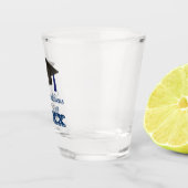 Navy Blue Gratulationen Uni-Abschluss Schnapsglas (Rechts)