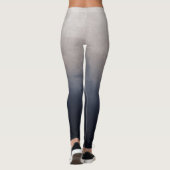 Navy Blue Grau Weiße rustikale Ober Leggings (Rückseite)
