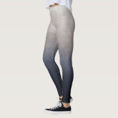 Navy Blue Grau Weiße rustikale Ober Leggings (Links)