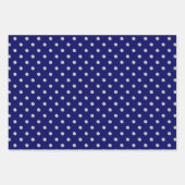Navy Blue Gray Patterned Wrapping Paper Sheets Geschenkpapier Set (Vorderseite 2)