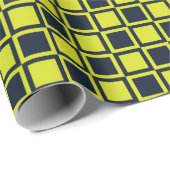 Navy Blue Green Checkerboard Geschenkpapier (Rolleneckpunkt)